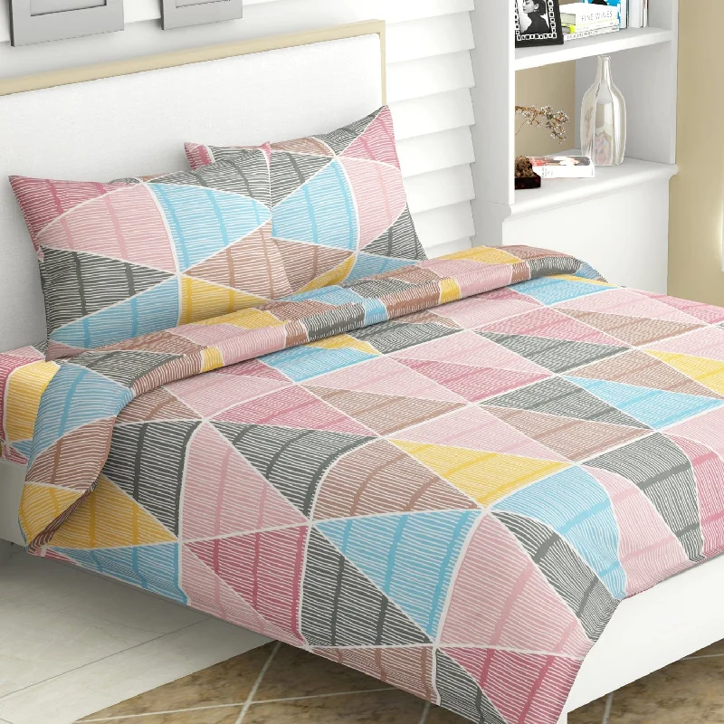 Year-End Clearance Pyramid Retreat 100% Cotton King Size Bedsheet, 144 TC