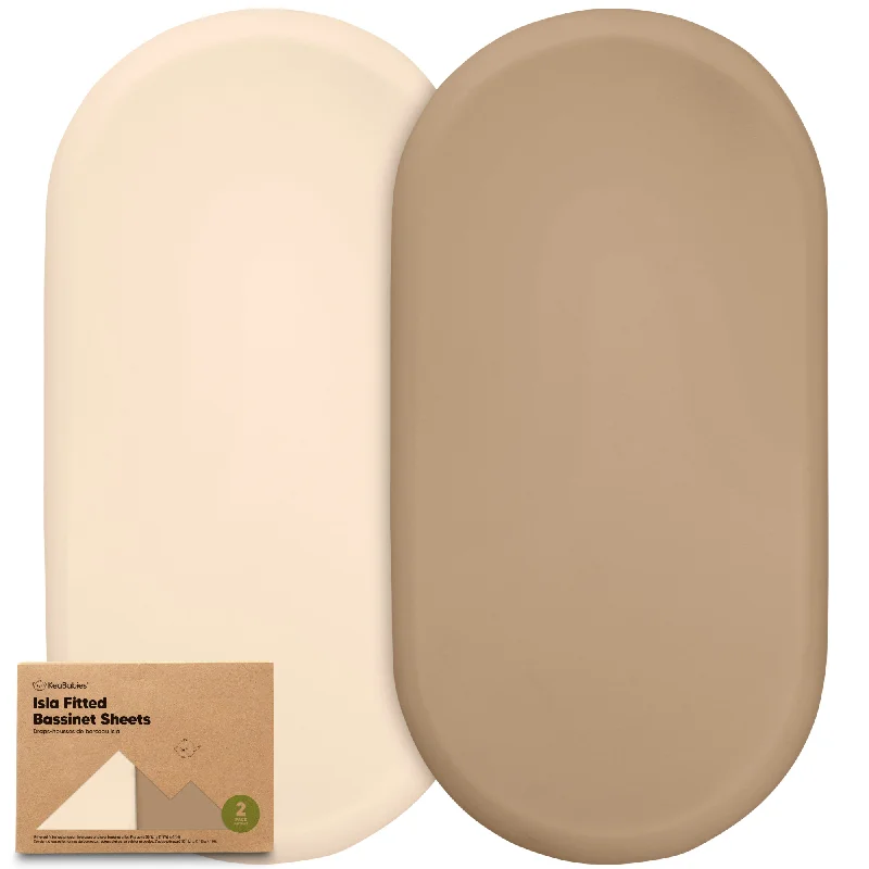 Don't Miss Out On These Must-Have Deals 2-Pack Isla Fitted Bassinet Sheets (Pecan)