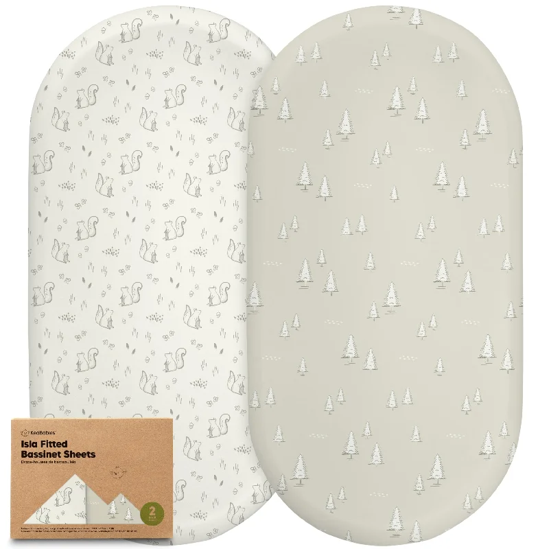 Limited Time 2-Pack Isla Fitted Bassinet Sheets (Pine Grove)