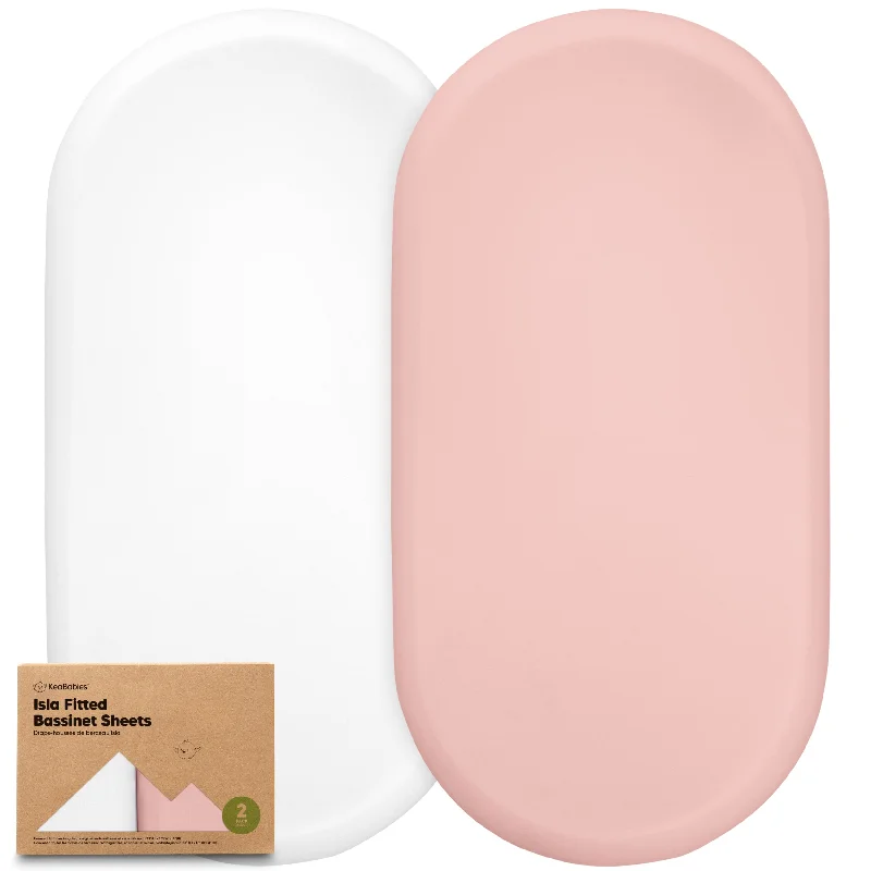 Weekend Deals That Sizzle 2-Pack Isla Fitted Bassinet Sheets (Rose)