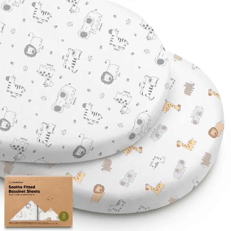 Amazing Deals 2-Pack Soothe Fitted Bassinet Sheets (KeaSafari)