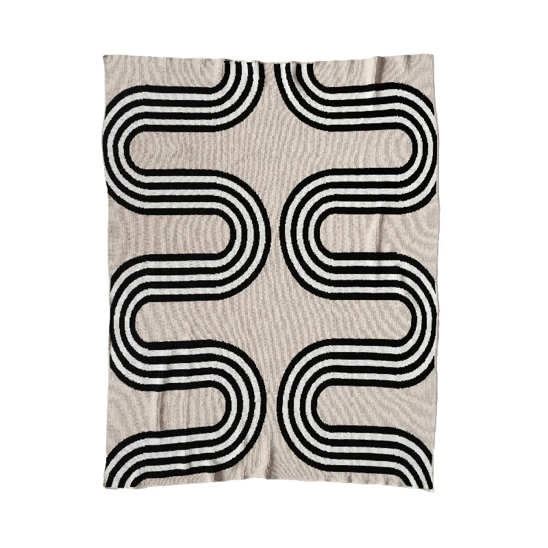 Weekend Bargains Just for You 78th Street Throw in Black & Linen