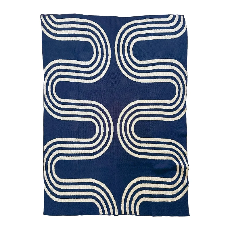 Weekend Savings Galore 78th Street Throw in Navy Blue