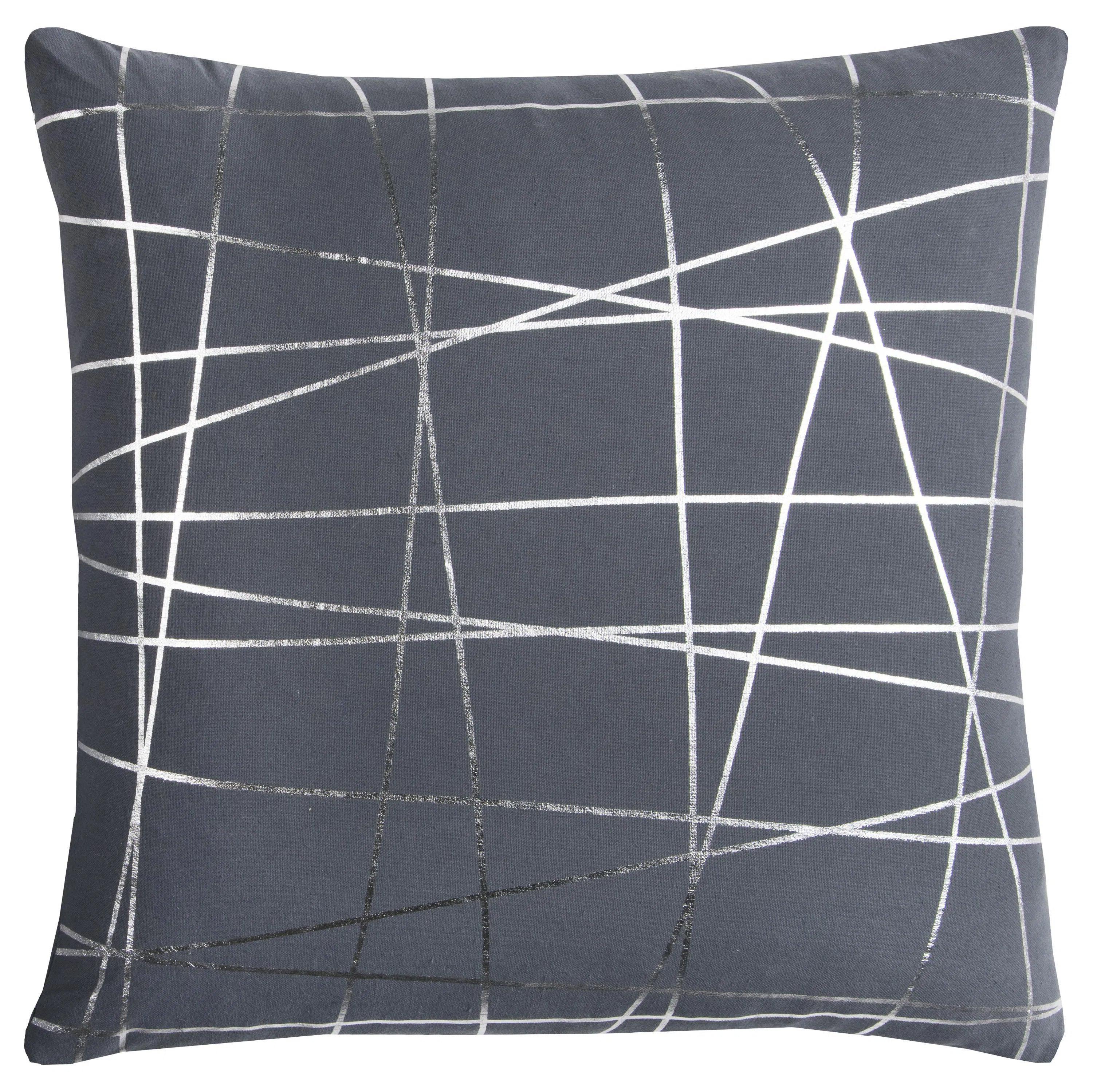 Huge Savings Aaron Gray Gold Or Silver Stripes Throw Pillow
