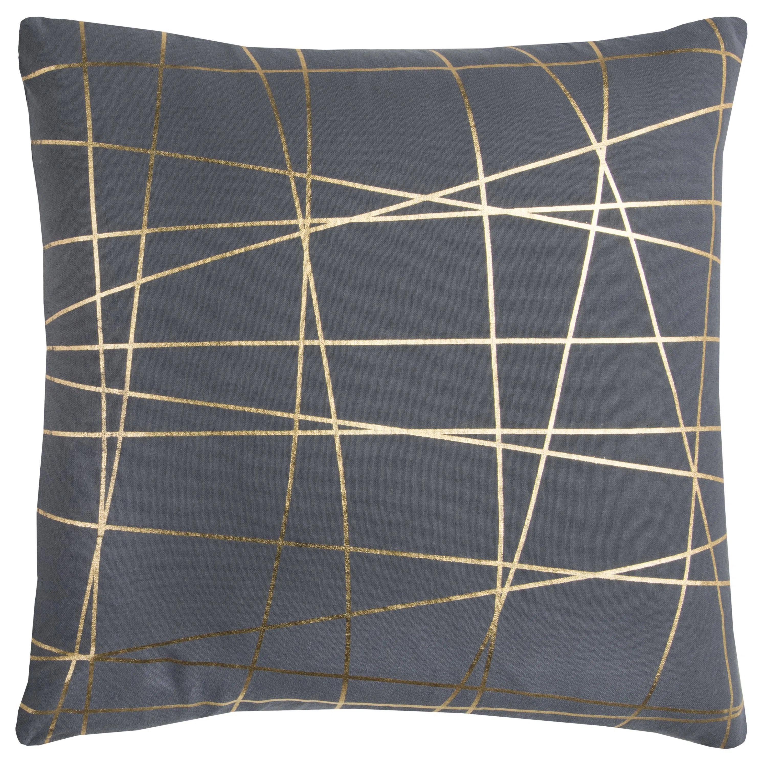 Online Specials Gray Aaron Gray Gold Or Silver Stripes Throw Pillow