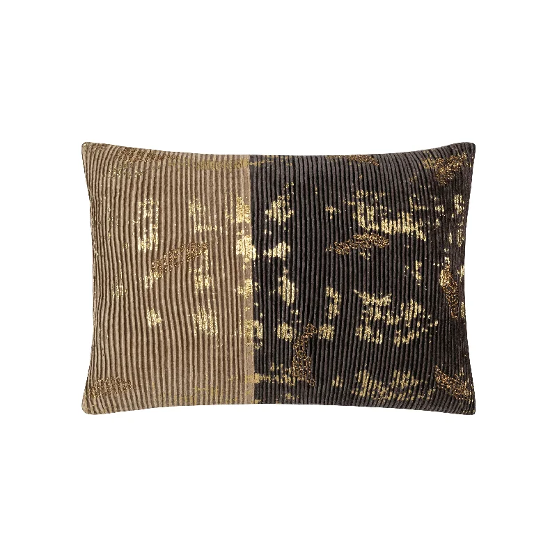 Loyalty Reward Adele Charcoal Gold Velvet Pillow