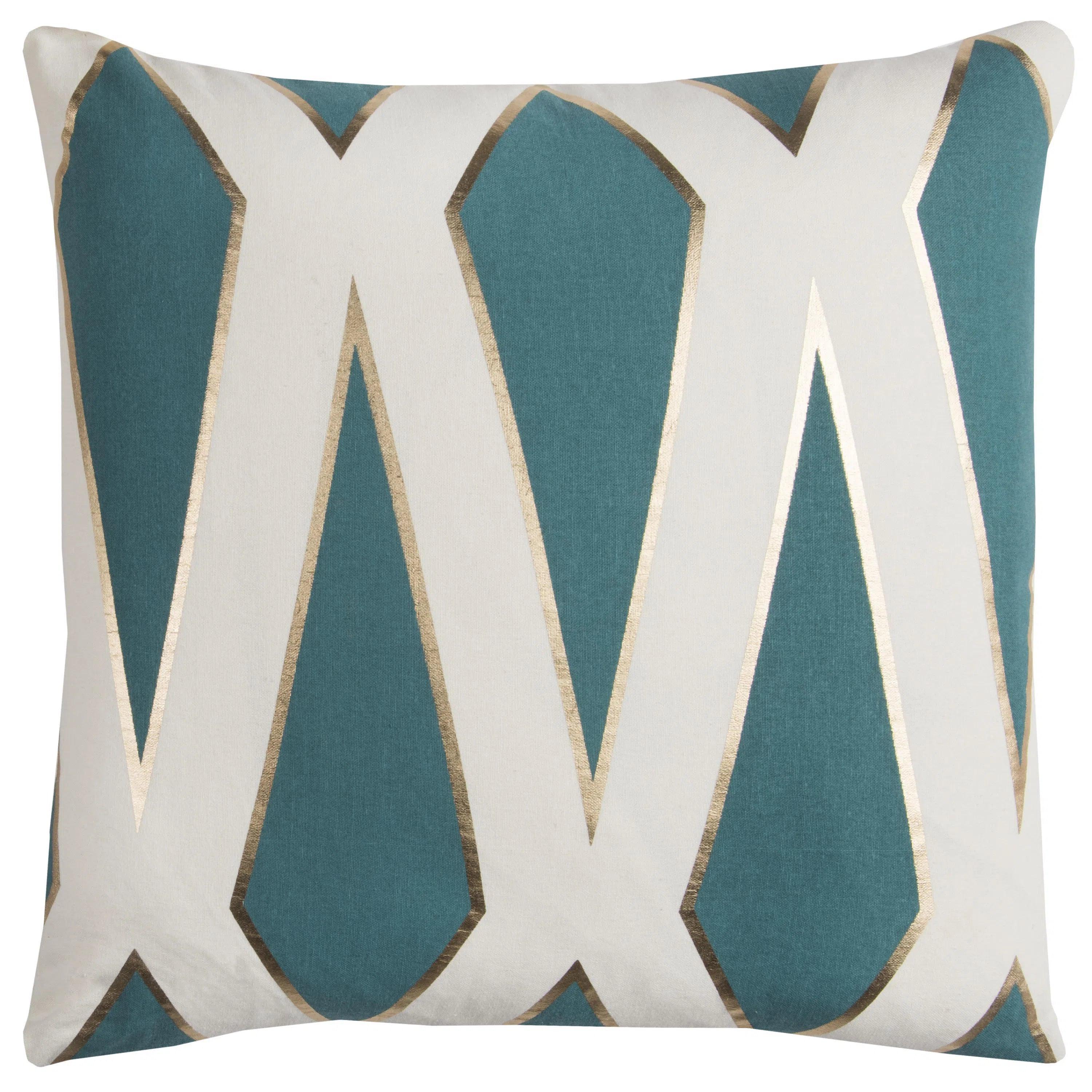 Daily Specials Alfa Gold & Teal Accent Pillow With Down Insert