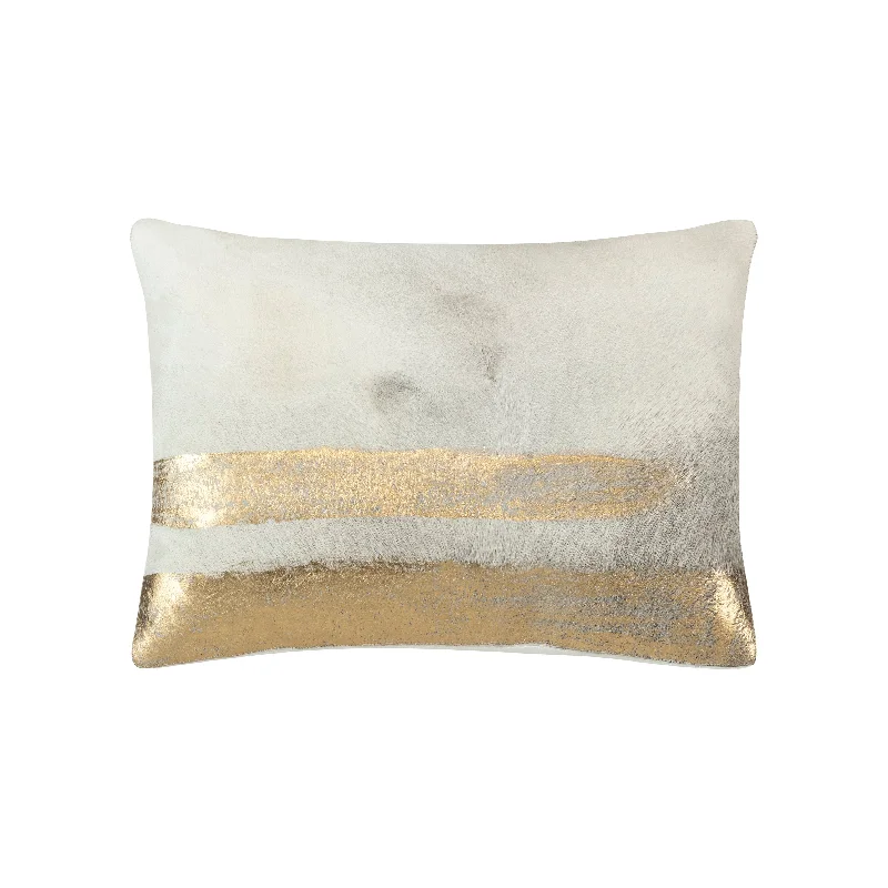 Special Buy Amai Ivory Hairon Hide Velvet Back Pillow