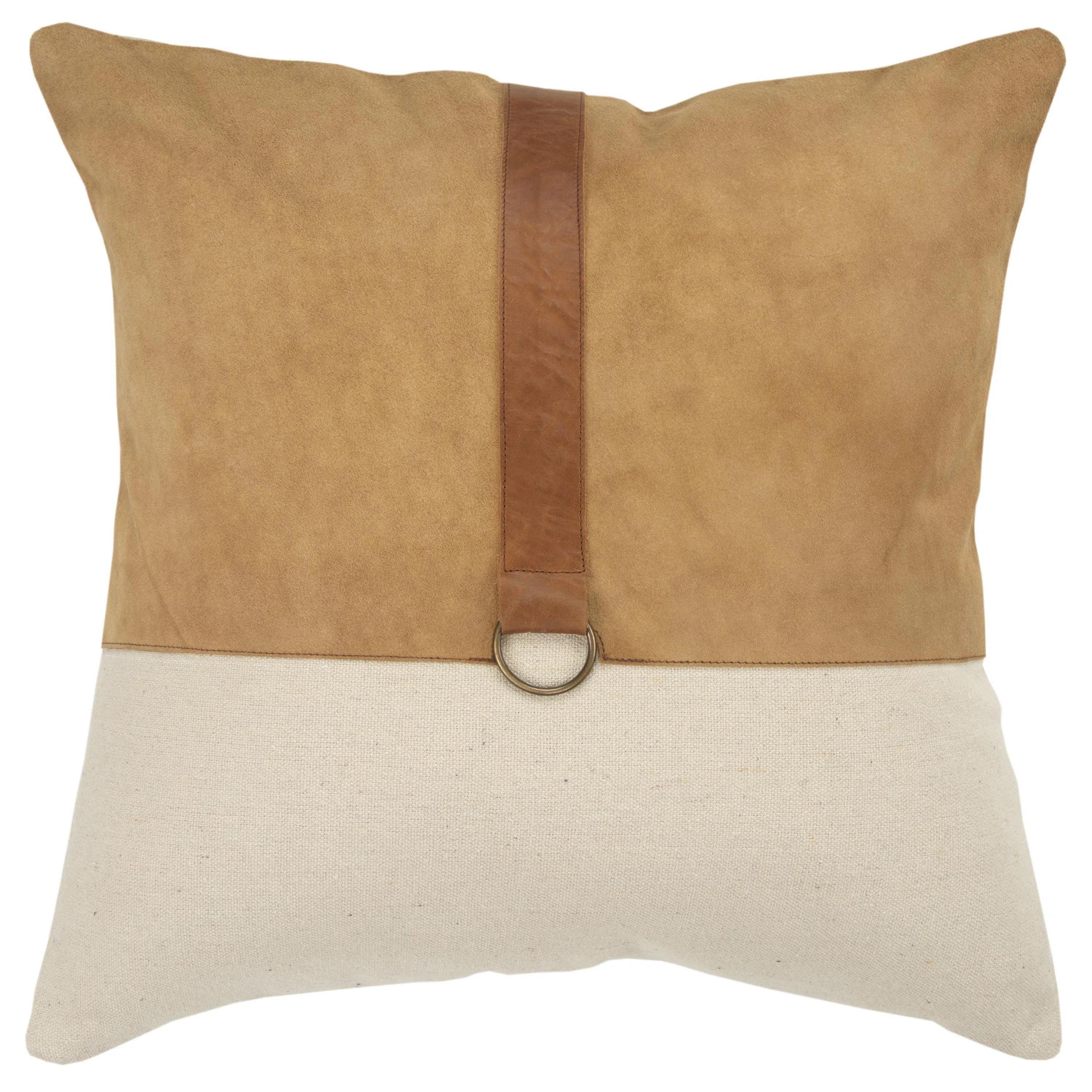 Weekend Shopping Made Better Andria Color Block Throw Pillow With Down Insert