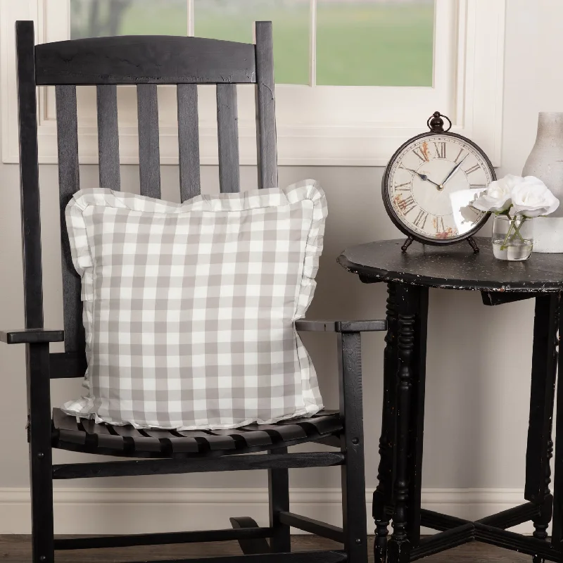 Limited Stock – Get Yours Before It's Gone Annie Buffalo Grey Check Ruffled Fabric Pillow 18x18 Limited Stock – Get Yours Before It's Gone Annie Buffalo Grey Check Ruffled Fabric Pillow 18x18