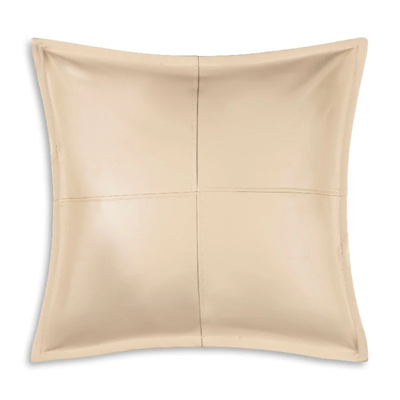 Price Buster Atlas Beige Faux Leather Pillow