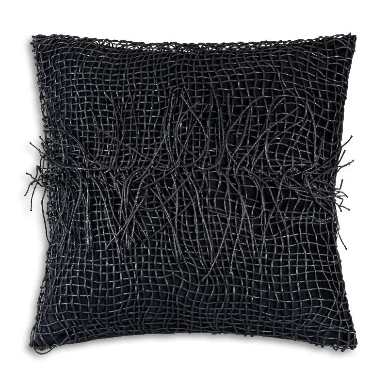 Factory Direct Sale Atlas Black Tassle Pillow