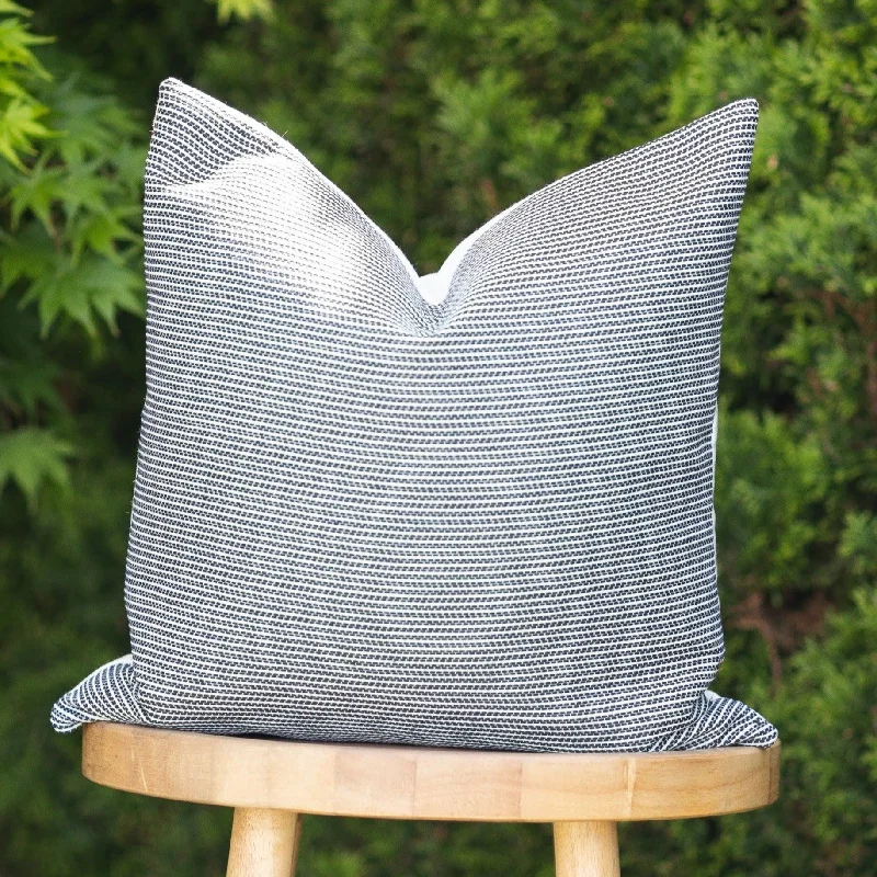 Weekend Deals That Spark AZURE || Navy & Ivory Striped Indoor/Outdoor Pillow Cover