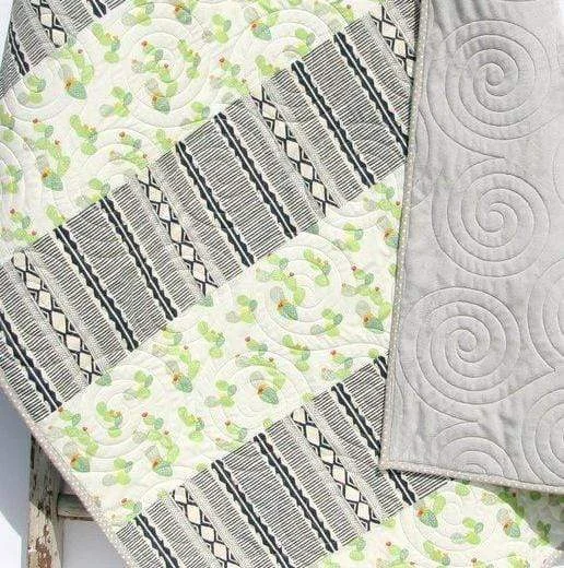 Hot Deal Baby Shower Gift, Cactus Nursery Decor, Handmade Quilt, Minky Baby Blanket, Succulent Crib Bedding, Boy or Girl, Aztec Tribal Soft Striped Hot Deal Baby Shower Gift, Cactus Nursery Decor, Handmade Quilt, Minky Baby Blanket, Succulent Crib Bedding, Boy or Girl, Aztec Tribal Soft Striped