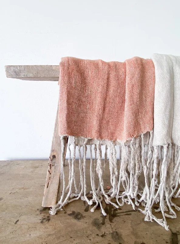 Special Savings Bahia Linen Throw - Natural/Pumpkin
