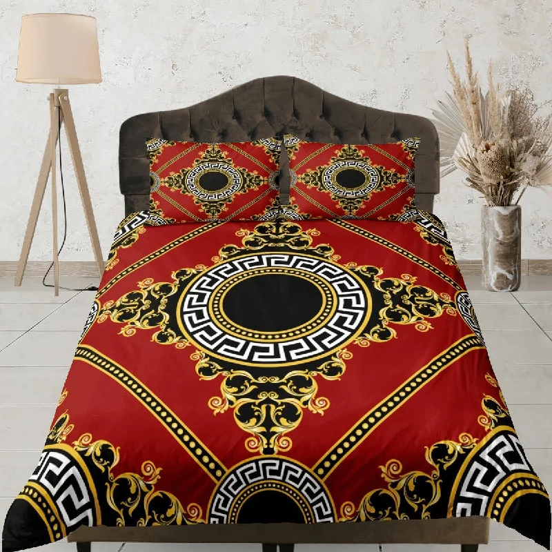 Today's Special Baroque Red Luxury Duvet Cover Set Aesthetic Bedding Set Full Victorian Decor, Today's Special Baroque Red Luxury Duvet Cover Set Aesthetic Bedding Set Full Victorian Decor,