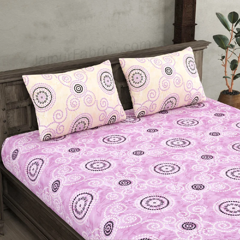 Don't Delay Bhandhej Pink King Size Bedsheet