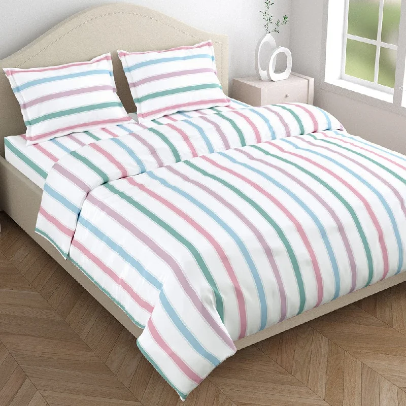 Fantastic Deals Blue Spectrum 100% Cotton Double Bedsheet, 186 TC