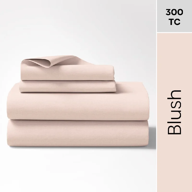 Final Markdown Blush 100% Cotton Bedsheet, 300 TC