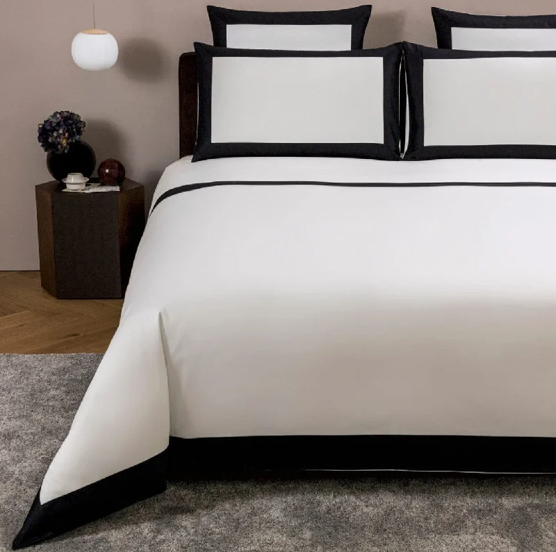 Weekend Discounts Worth Grabbing Bold Bedding in Milk and Black by Frette