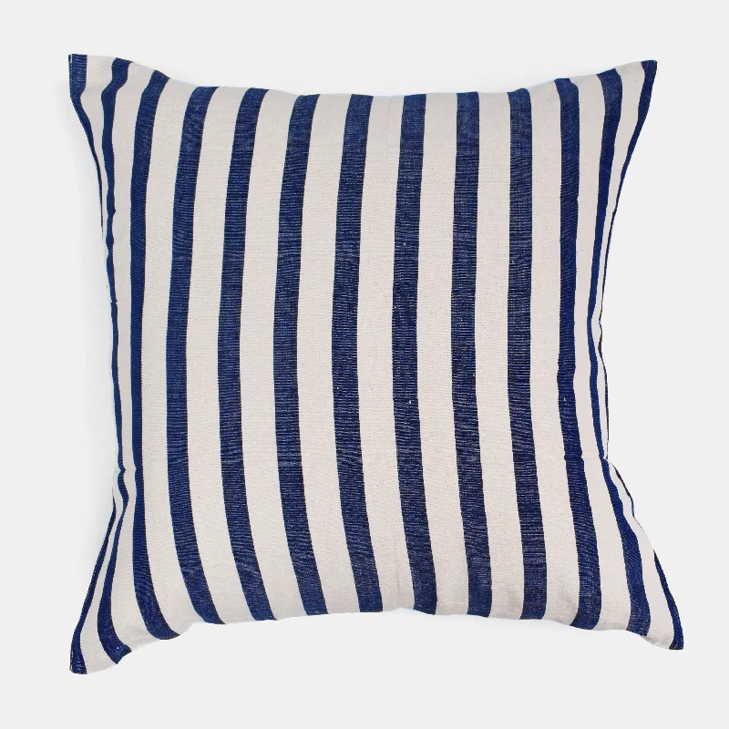 Weekend Bargains to Indulge In Bold Navy Stripe Square Pillow