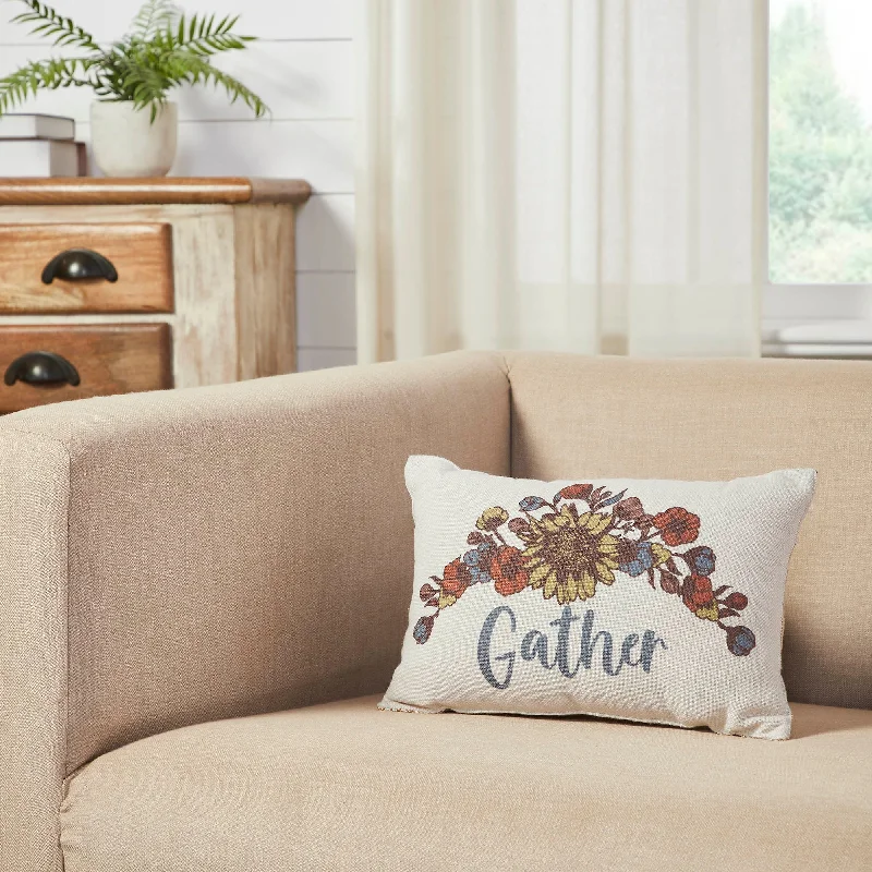 Super Deal Bountifall Floral Gather Pillow 9.5x14