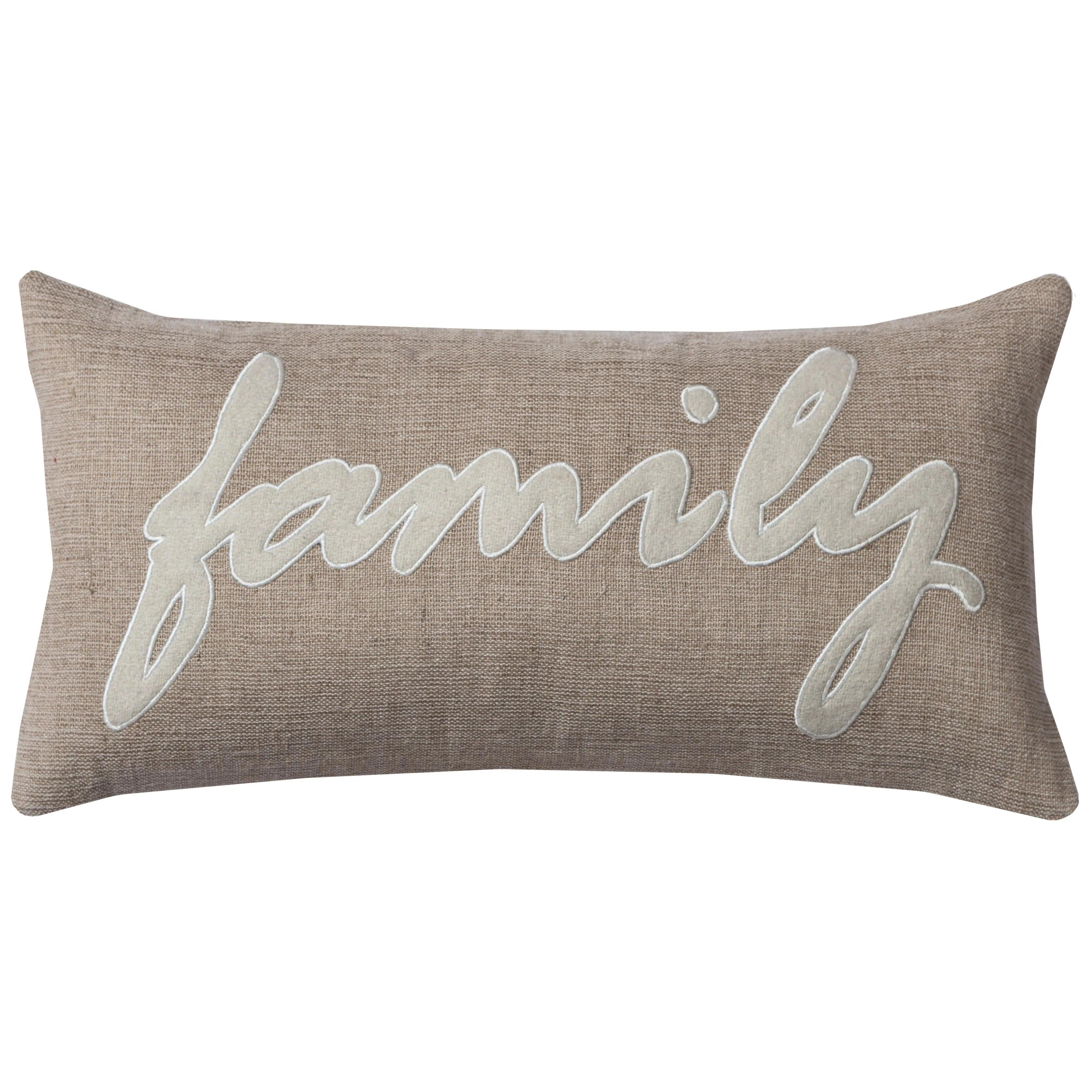 Price Meltdown Brown Ronny Word Lumbar Pillow With Insert