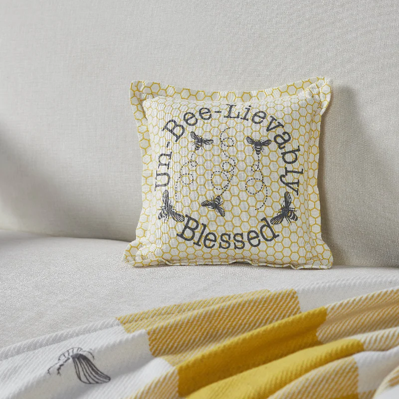 Weekend Offers That Amaze Buzzy Bees Un-Bee-Lievably Blessed Pillow 9x9