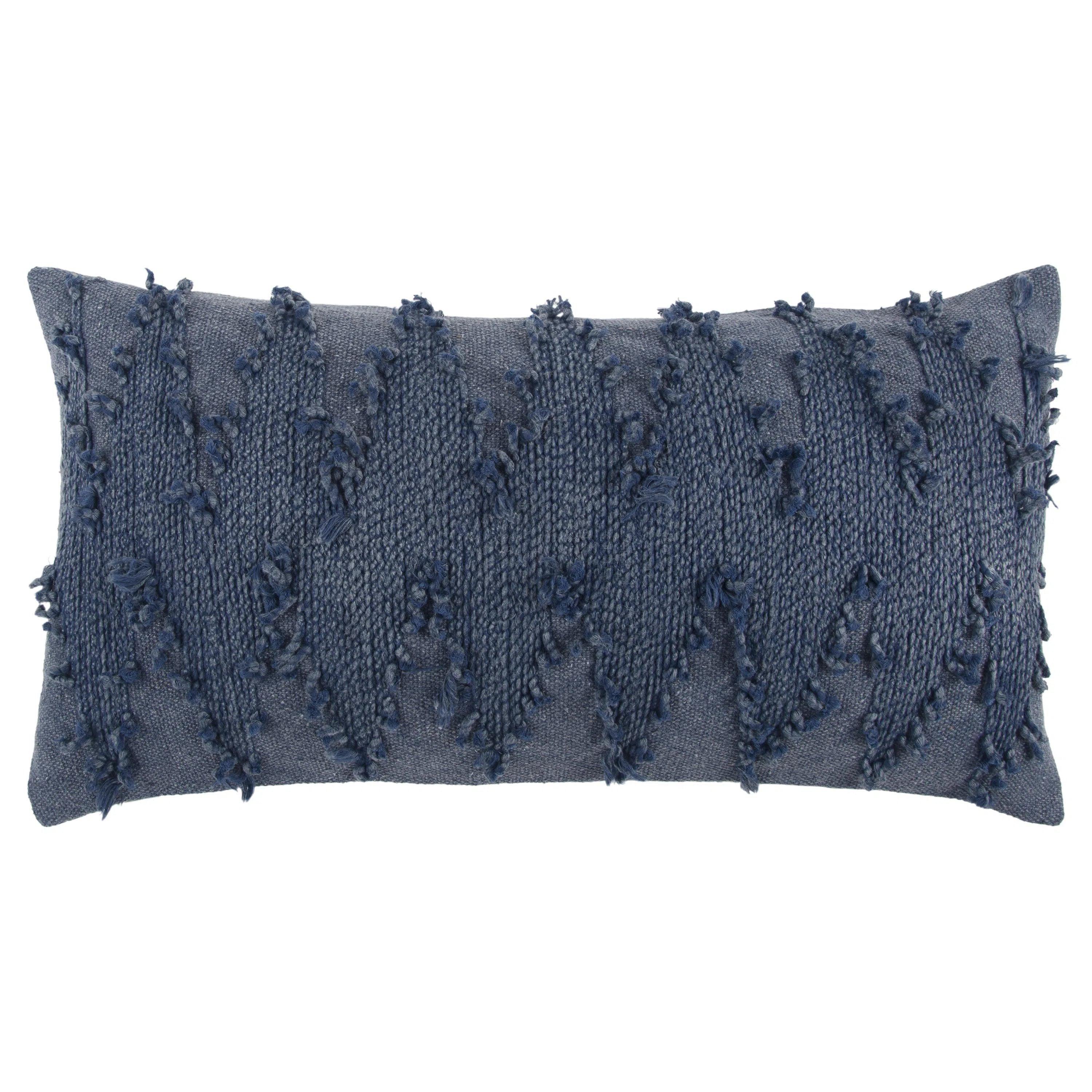 Mega Sale Chevron Blue Lumbar Pillow With Insert