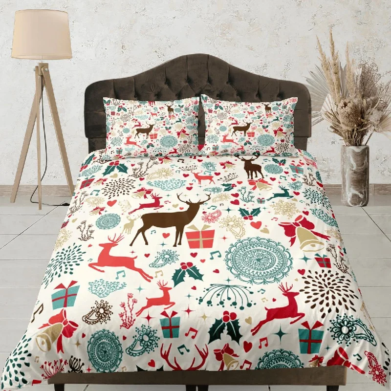 Buy More, Save More Christmas Duvet Cover Set with Pillows Christmas Reindeer Dorm Bedding Comforter Cover Christmas Gift Buy More, Save More Christmas Duvet Cover Set with Pillows Christmas Reindeer Dorm Bedding Comforter Cover Christmas Gift