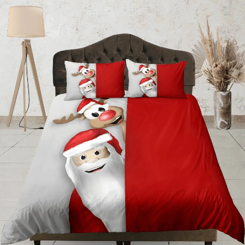 Final Markdown Christmas Duvet Cover Set with Pillows Santa Claus Dorm Bedding Comforter Cover Christmas Gift Final Markdown Christmas Duvet Cover Set with Pillows Santa Claus Dorm Bedding Comforter Cover Christmas Gift