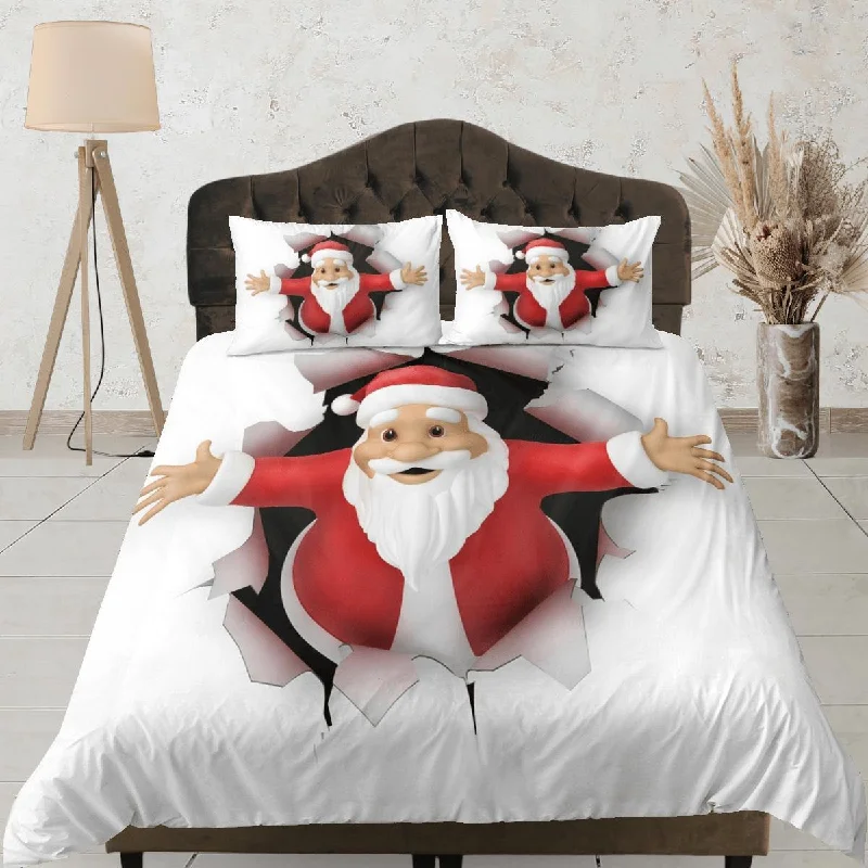 Exclusive Savings Christmas Duvet Cover Set with Pillows Santa Claus Dorm Bedding Comforter Cover Christmas Gift Exclusive Savings Christmas Duvet Cover Set with Pillows Santa Claus Dorm Bedding Comforter Cover Christmas Gift