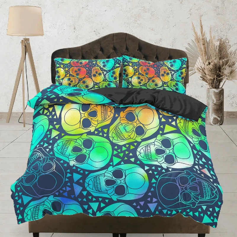 Special Offer Colorful Skulls Duvet Cover Set Bedspread, Dorm Bedding with Pillowcase Special Offer Colorful Skulls Duvet Cover Set Bedspread, Dorm Bedding with Pillowcase