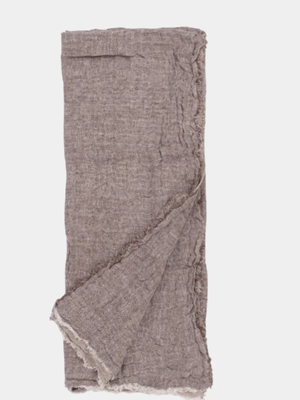 Weekend Bargains Await You Cleo Linen Throw - Saddle/Natural