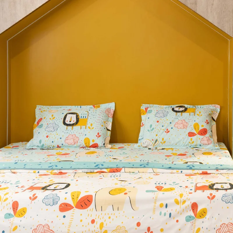 Weekend Discounts to Enjoy Cotton Bedsheet + AC Blanket Combo Pack - (Combo 25 - Lion King Sky Blue + Lion King Sky Blue) Weekend Discounts to Enjoy Cotton Bedsheet + AC Blanket Combo Pack - (Combo 25 - Lion King Sky Blue + Lion King Sky Blue)