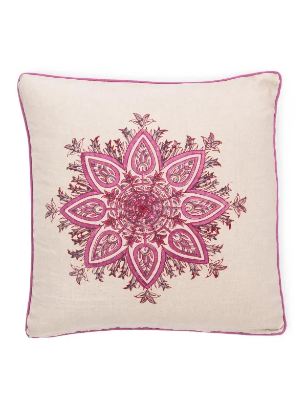 Weekend Deals That Sparkle Damascus Natural Medallion Grande Decorative Pillow Cover