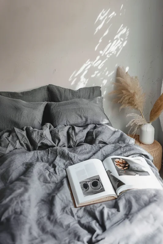Best Deals Dark gray melange duvet cover