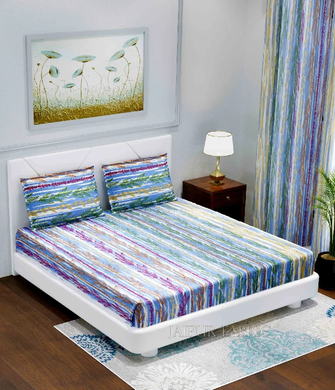 Sneak Peek Sale deep aquatic king size double bedsheet