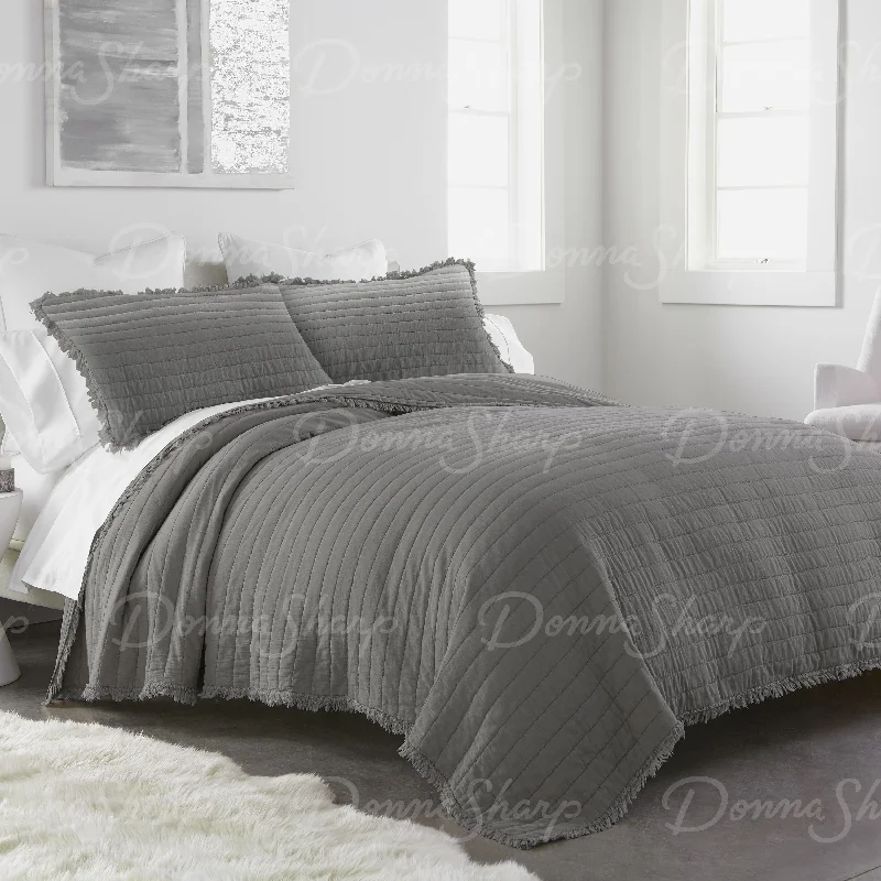 Price Drop Delano Garment Washed Cotton Quilted Collection - Grey **DISCONTINUED - Quantities Limited** Price Drop Delano Garment Washed Cotton Quilted Collection - Grey **DISCONTINUED - Quantities Limited**