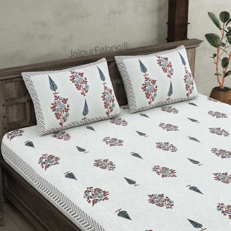 Weekend Deals That Please Deodar Décor Grey Pure Cotton Double Bedsheet