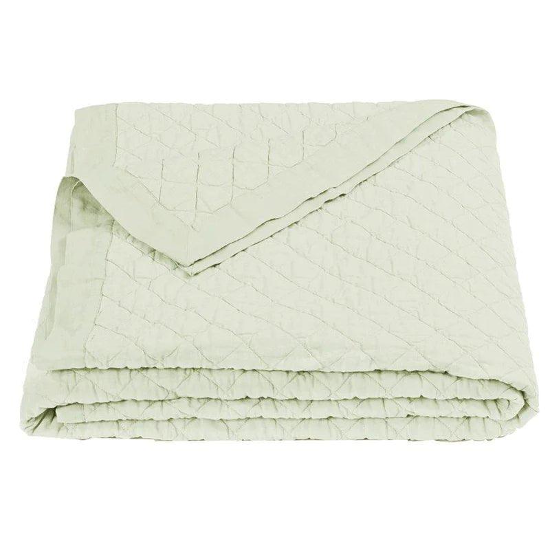 Weekend Deals That Dazzle Diamond Quilted Coverlet in Sea Foam