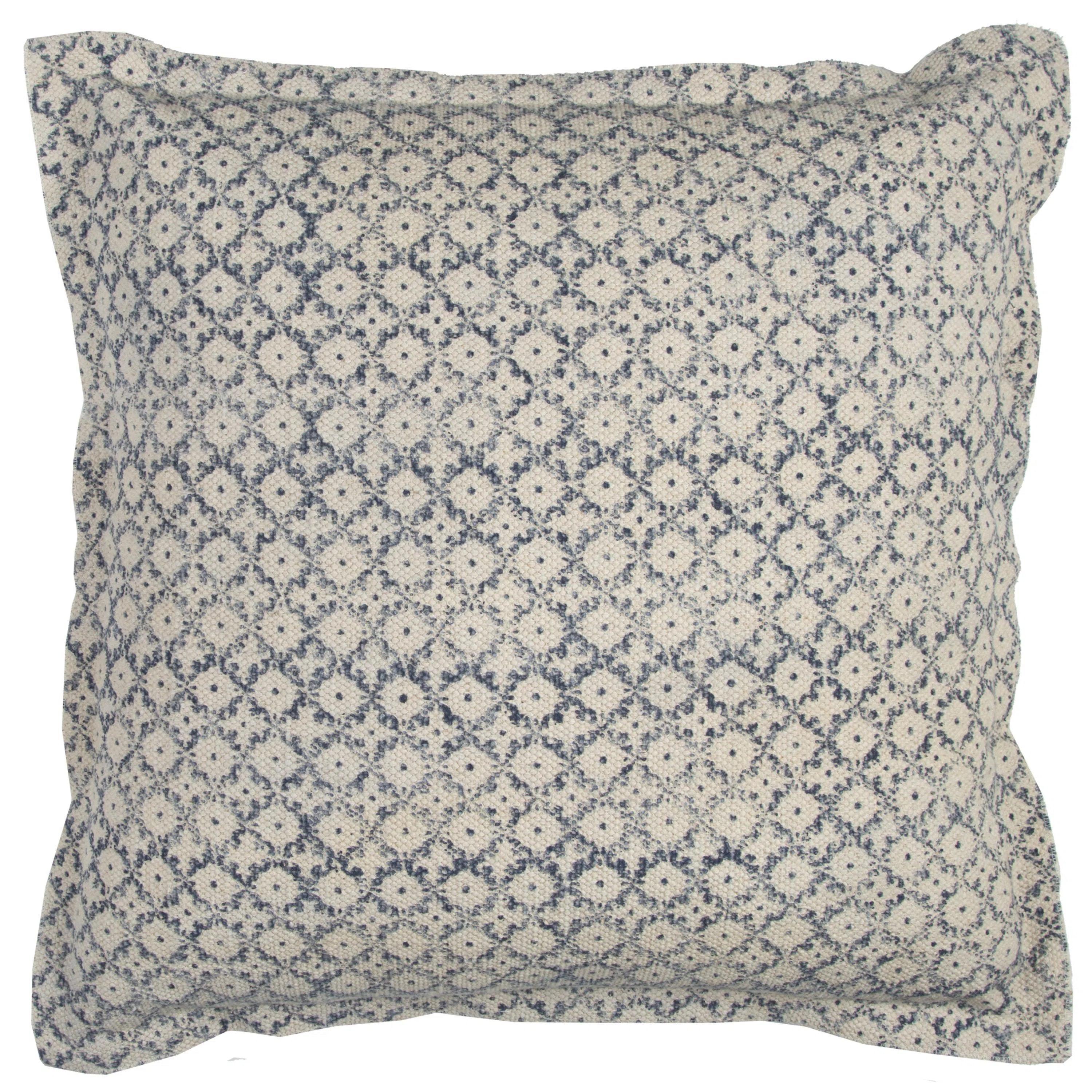 Crazy Savings Ditsy Blue Throw Pillow With Down Insert