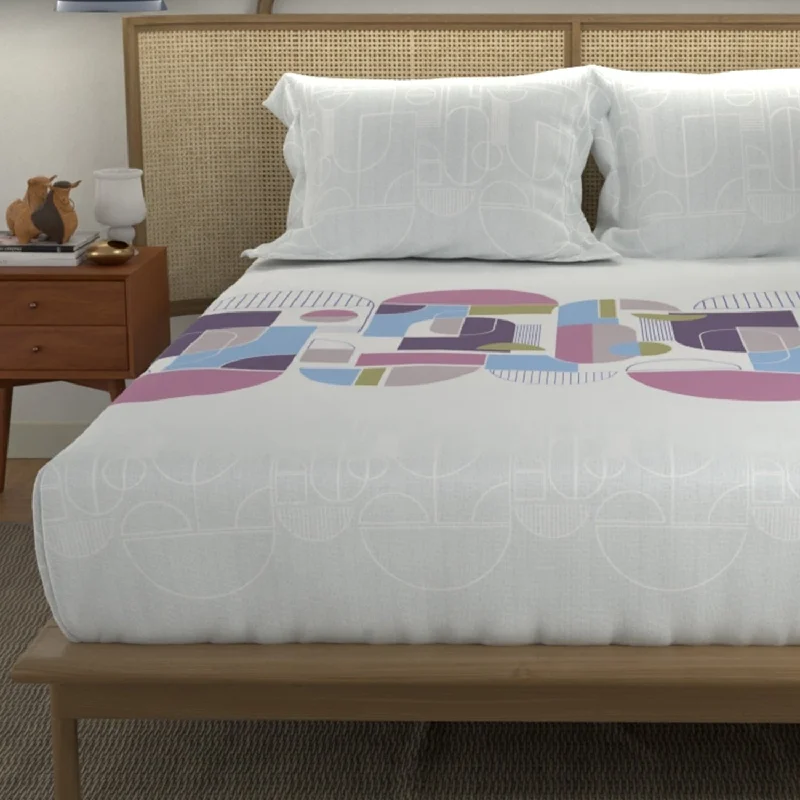 Weekend Savings Spectacular Divine 100% Cotton Bedsheet for Double Bed with 2 Pillow Covers - Binary Mauve Weekend Savings Spectacular Divine 100% Cotton Bedsheet for Double Bed with 2 Pillow Covers - Binary Mauve