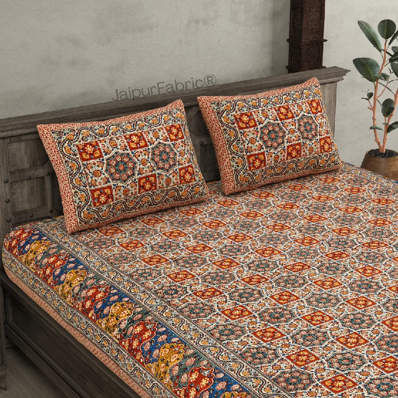 Low Prices Divine Elemental Fire Pure Cotton Double Bedsheet