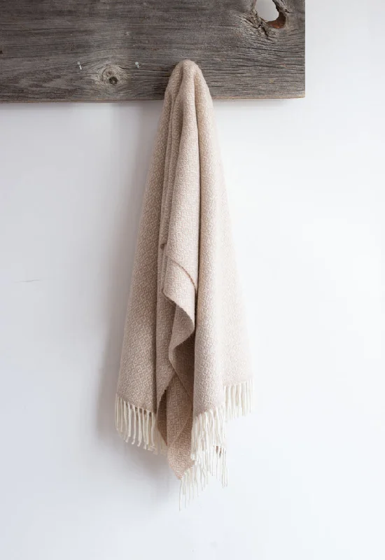 Weekend Discounts Worth Grabbing Donegal Diamond Eco Baby Alpaca Throw Beige