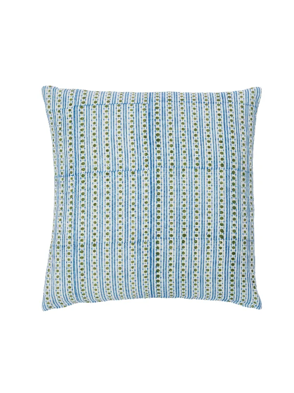 Weekend Specials to Celebrate Dora Cornflower Blue/Green Decorative Pillow