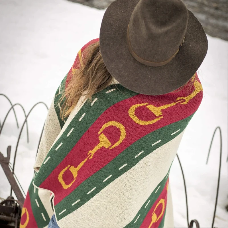 Must-Have Deals Eco Equine Striped Snaffle Woven Throw