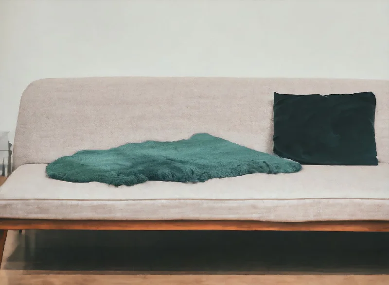 Crazy Deal Emerald Plush Medical Grade Sheepskin Throw Blanket
