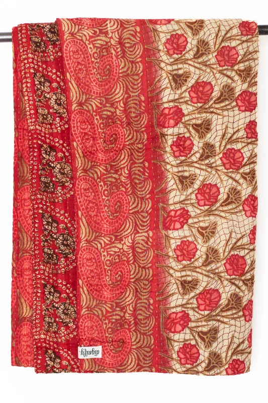 Can't Beat Encourage No. 9 Kantha Large Throw