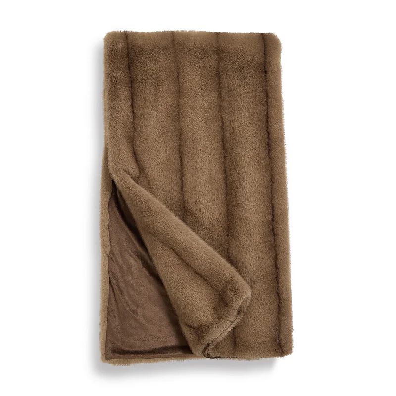 Special Discount Faux Champagne Mink Throw